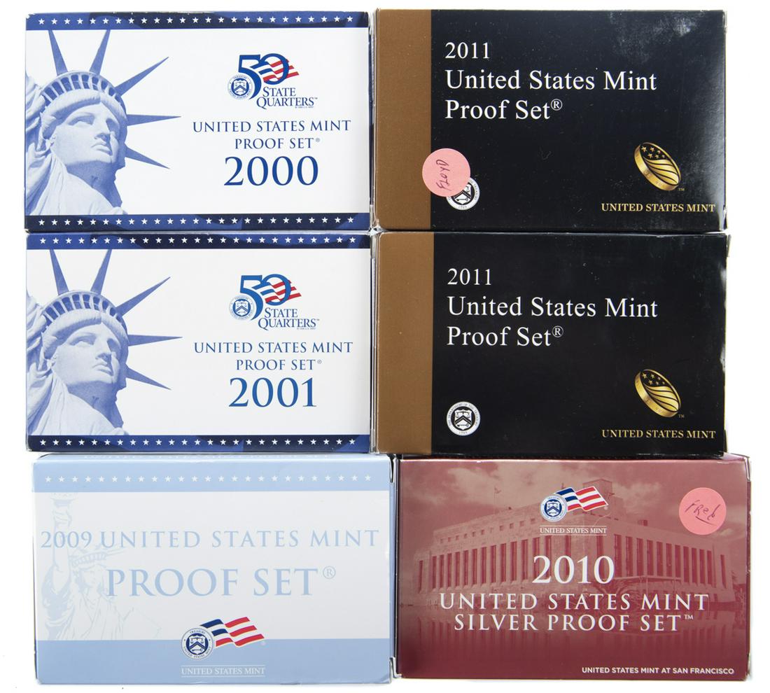 6 US Proof Sets (1 of 1)
