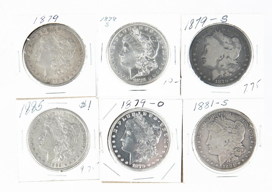 6 Morgan Silver Dollars (1 of 2)