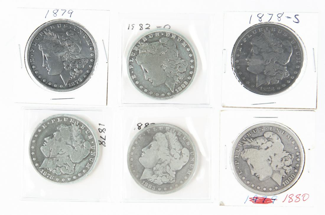 6 Morgan Silver Dollars (1 of 2)