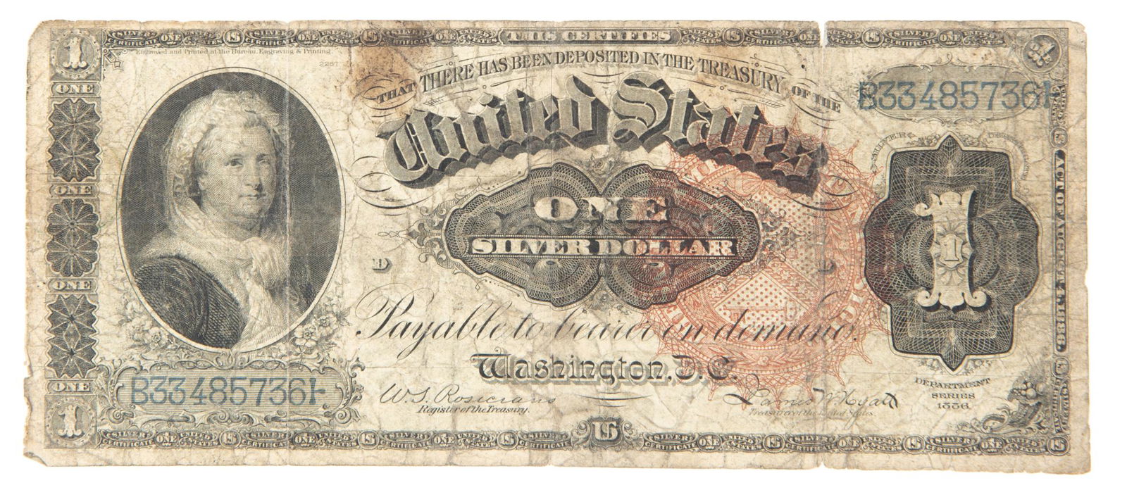 1886 $1 Silver Certificate (1 of 2)