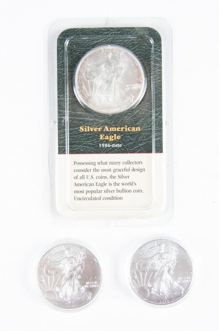 3 American Silver Eagles (1 of 2)