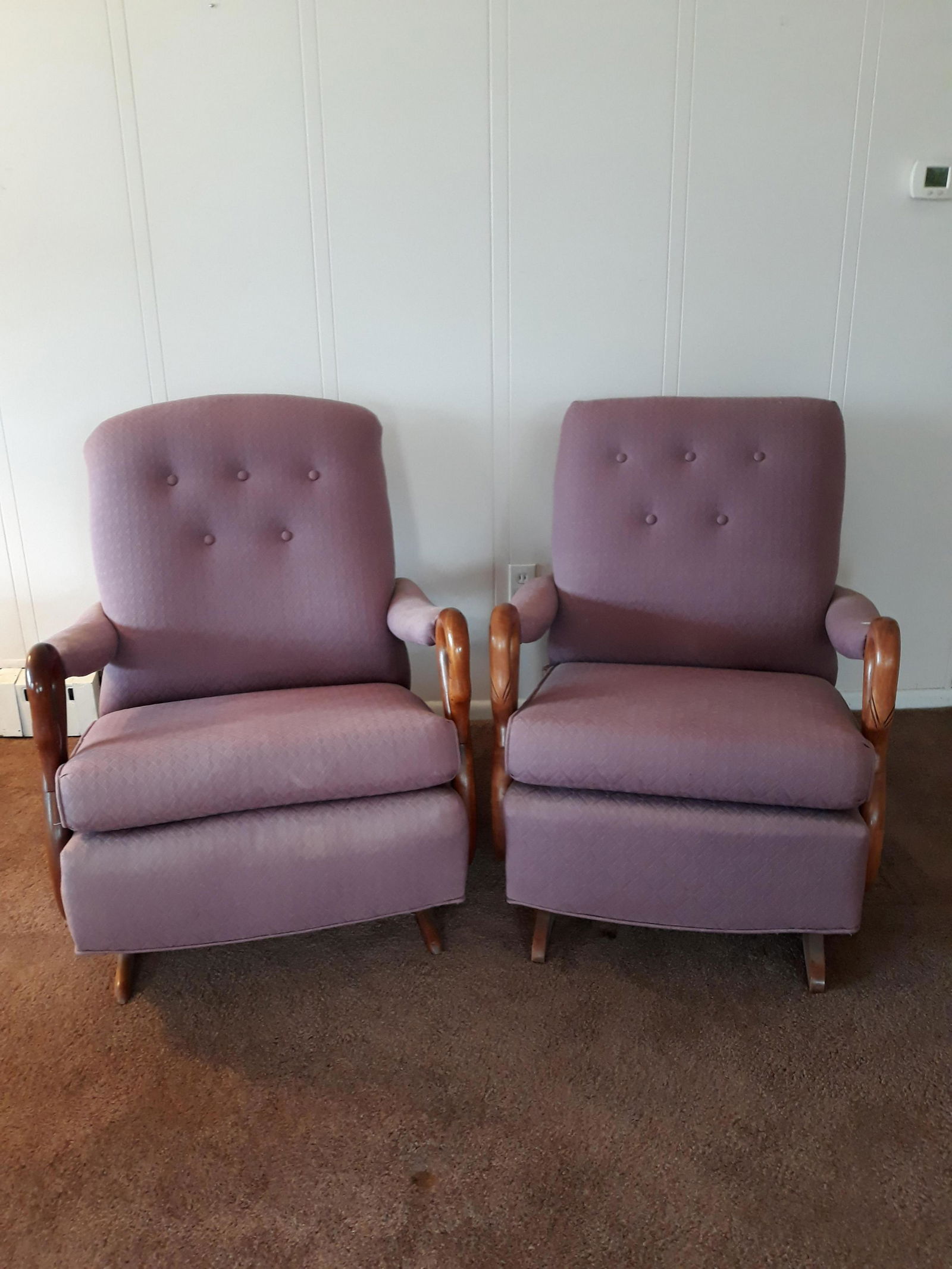 Pair of Upholstered Rocking Chairs (1 of 2)