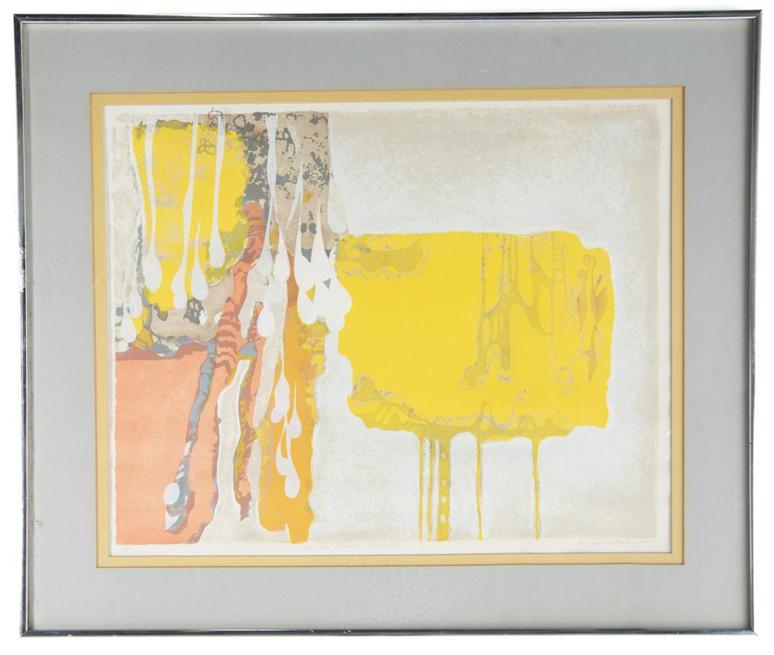 Janice Wetzel (American, 20th Century): DESCRIPTION: Janice Wetzel (American, 20th century). Serigraph. In the Midst of Time. Signed in pencil lower right. Artist's Proof in pencil lower left. Titled in pencil lower center. Matted in chrome