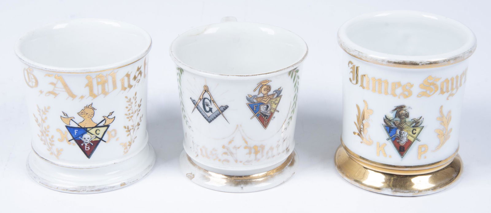 3 Fraternal Shaving Mugs (1 of 3)