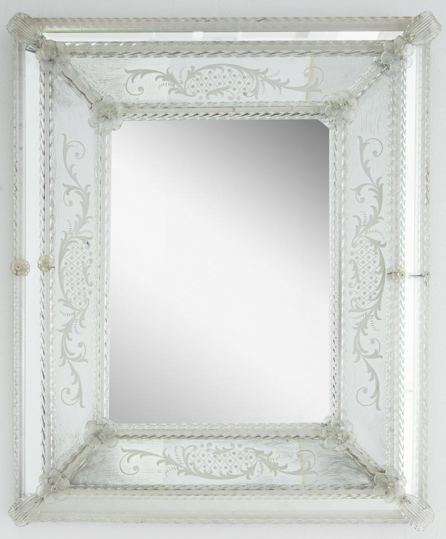 Venetian Etched Glass Wall Mirror (1 of 1)