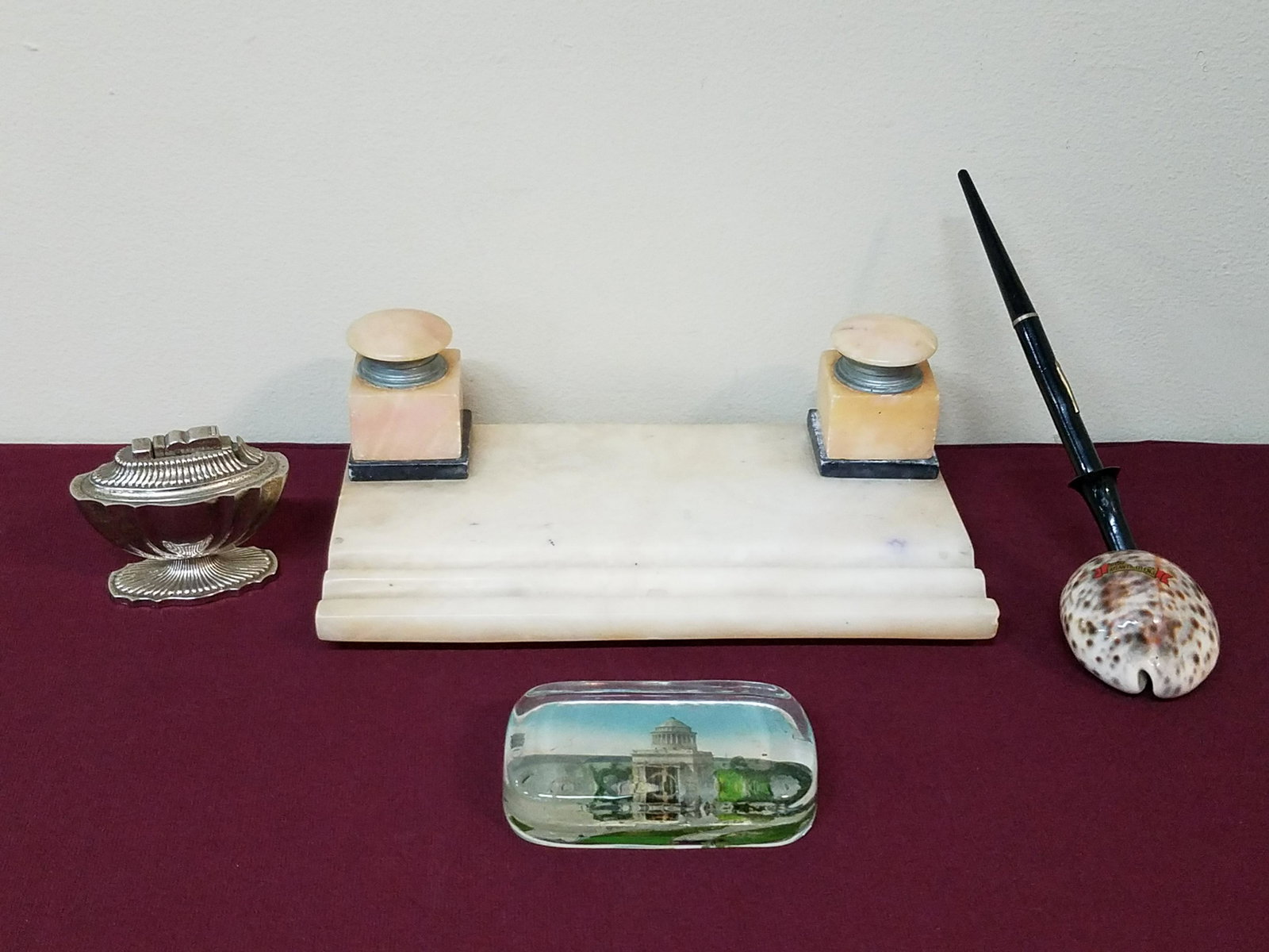 4 Desk Pieces incl. Marble Ink Well Set (1 of 6)
