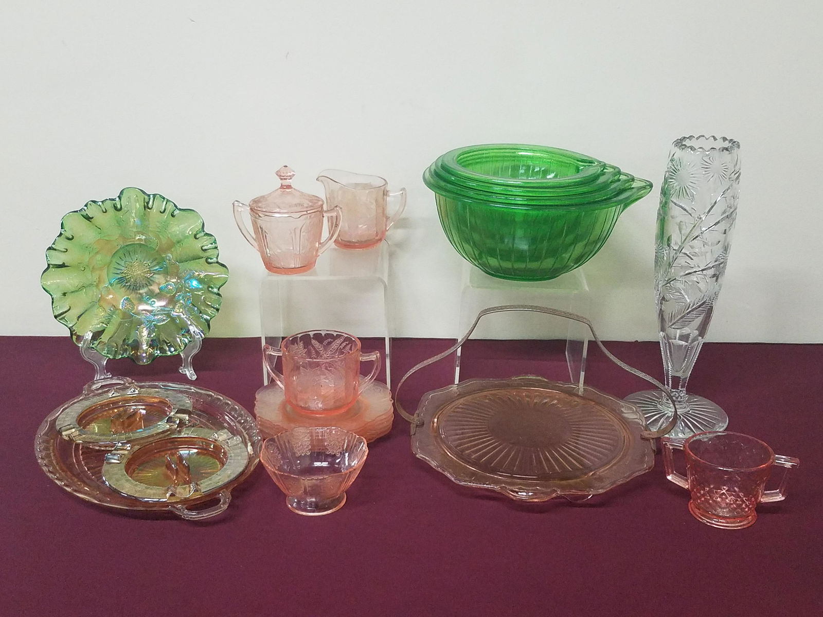 21 Pcs Depression and Carnival Glass (1 of 4)