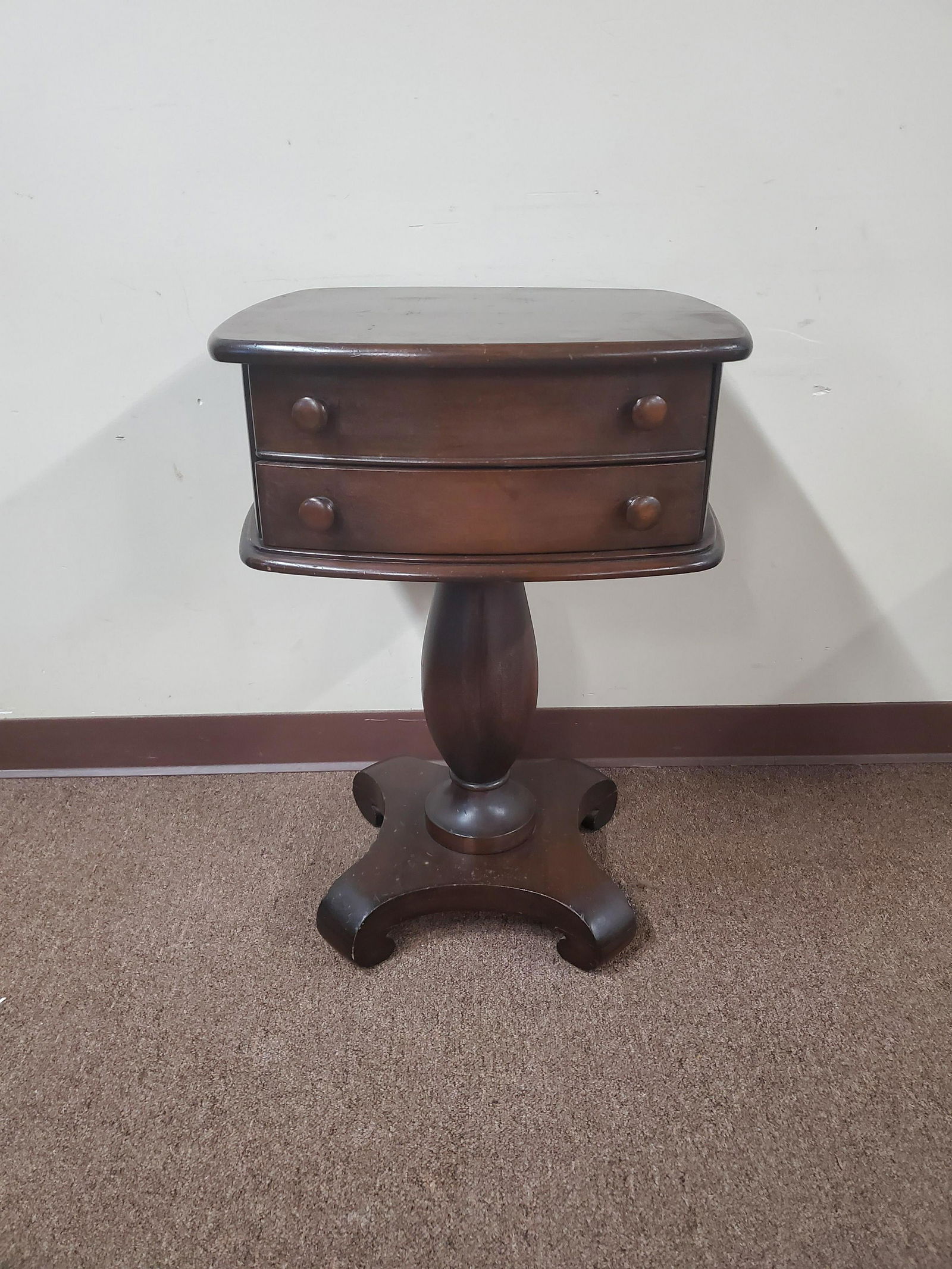 Antique 2 Drawer Table (1 of 2)