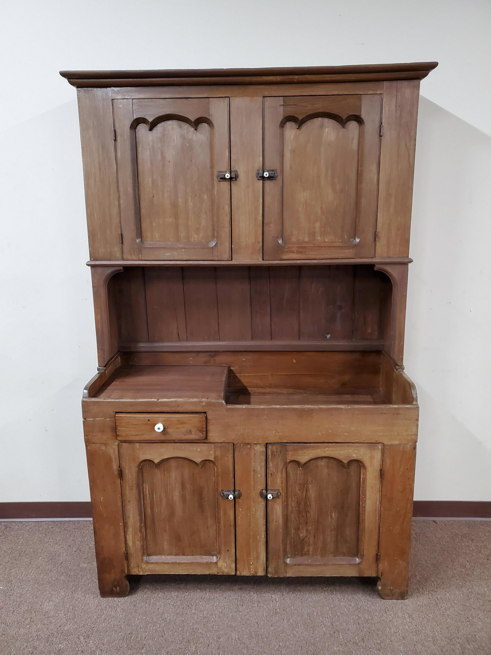 Dry Sink Hutch: 51" wide x 21" deep x 77-3/4" high.