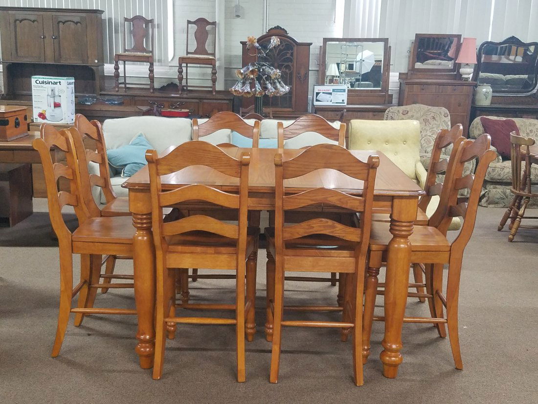 High Top Dining Table and 8 Chairs (1 of 2)