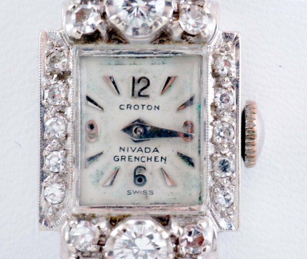 Ladies Croton 14K White Gold & Diamond Wristwatch - 3