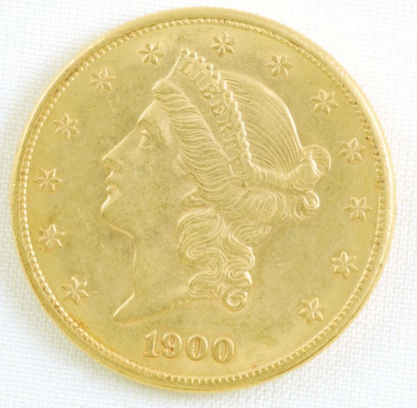 1900-S Liberty Head Double Eagle $20 Gold Coin AU