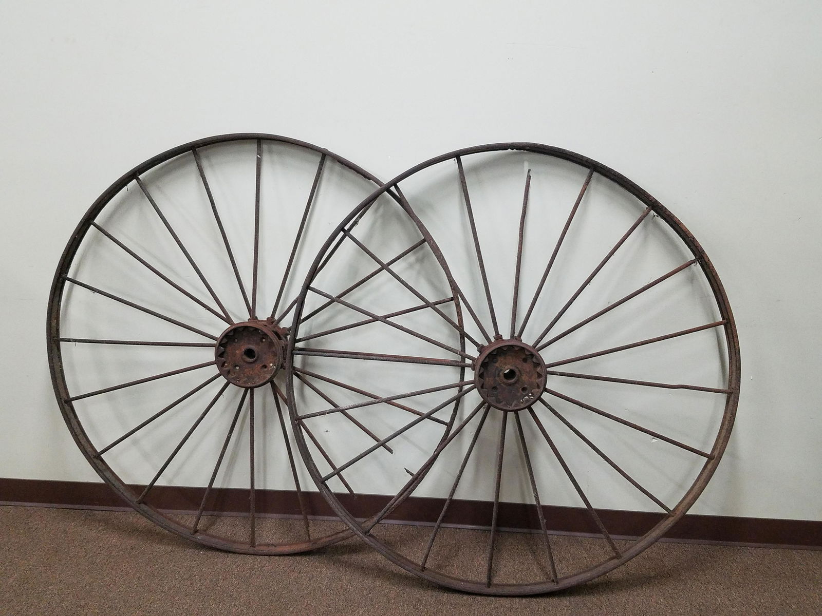 2 Large Antique Wheels (1 of 3)
