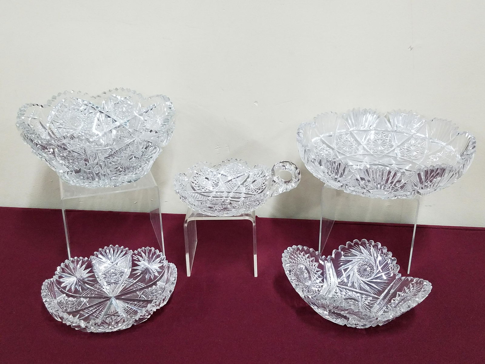 5 Pcs Cut Glass (1 of 3)