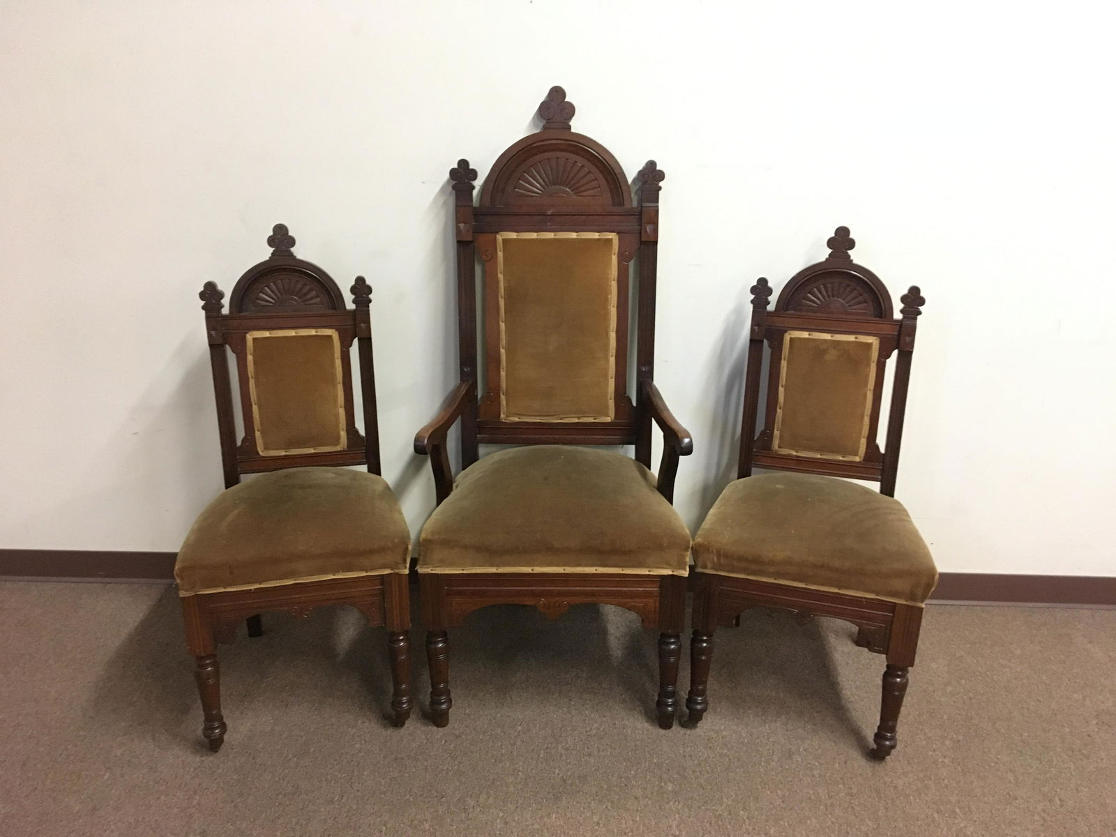 3 Gothic Chairs (1 of 4)