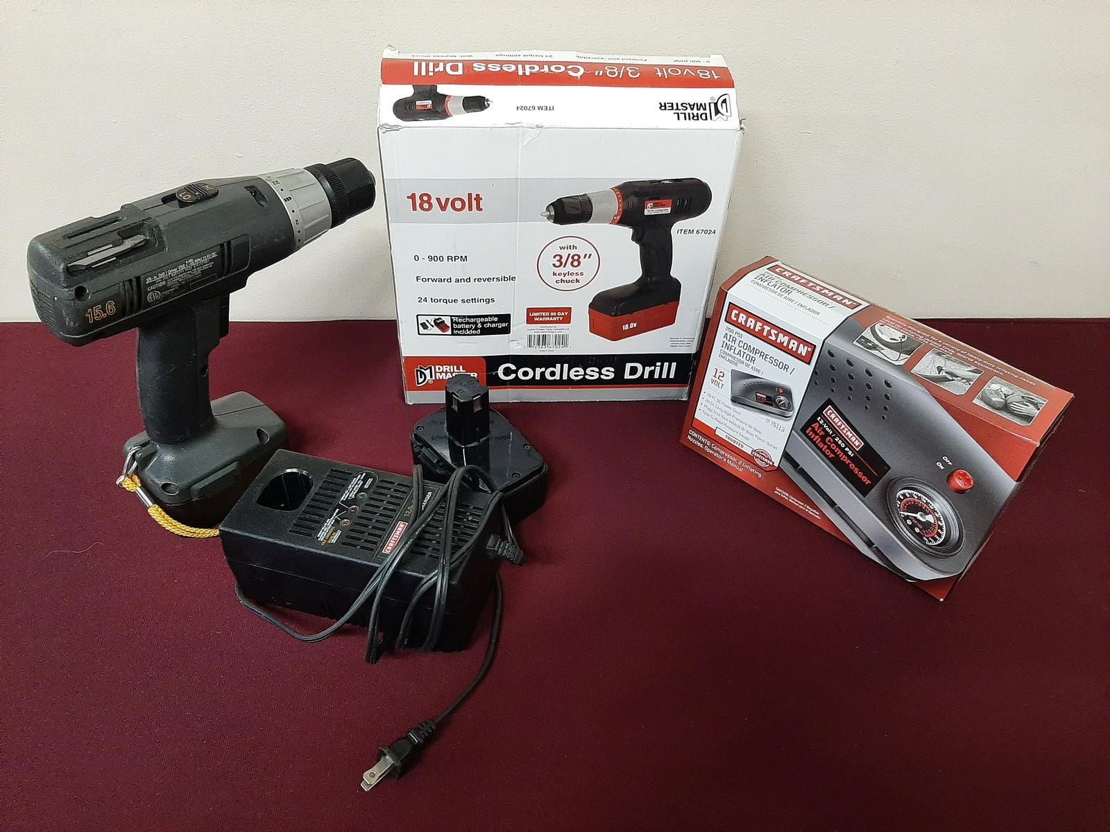 2 Drills and Craftsman Air Compressor (1 of 4)
