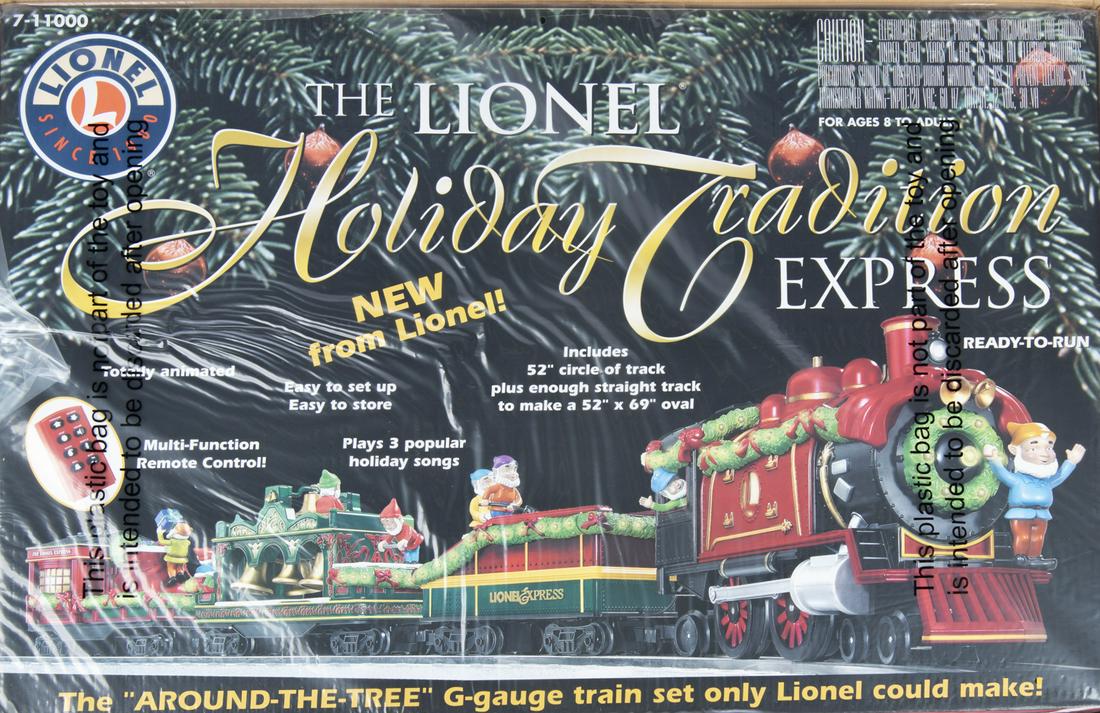 Lionel G Scale Holiday Tradition Express: G scale. Sealed in original box and sipping carton.