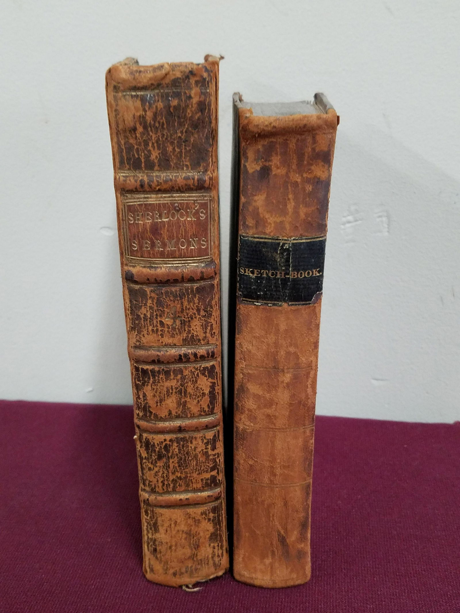 18th 19th C Leather Bound Books (1 of 5)