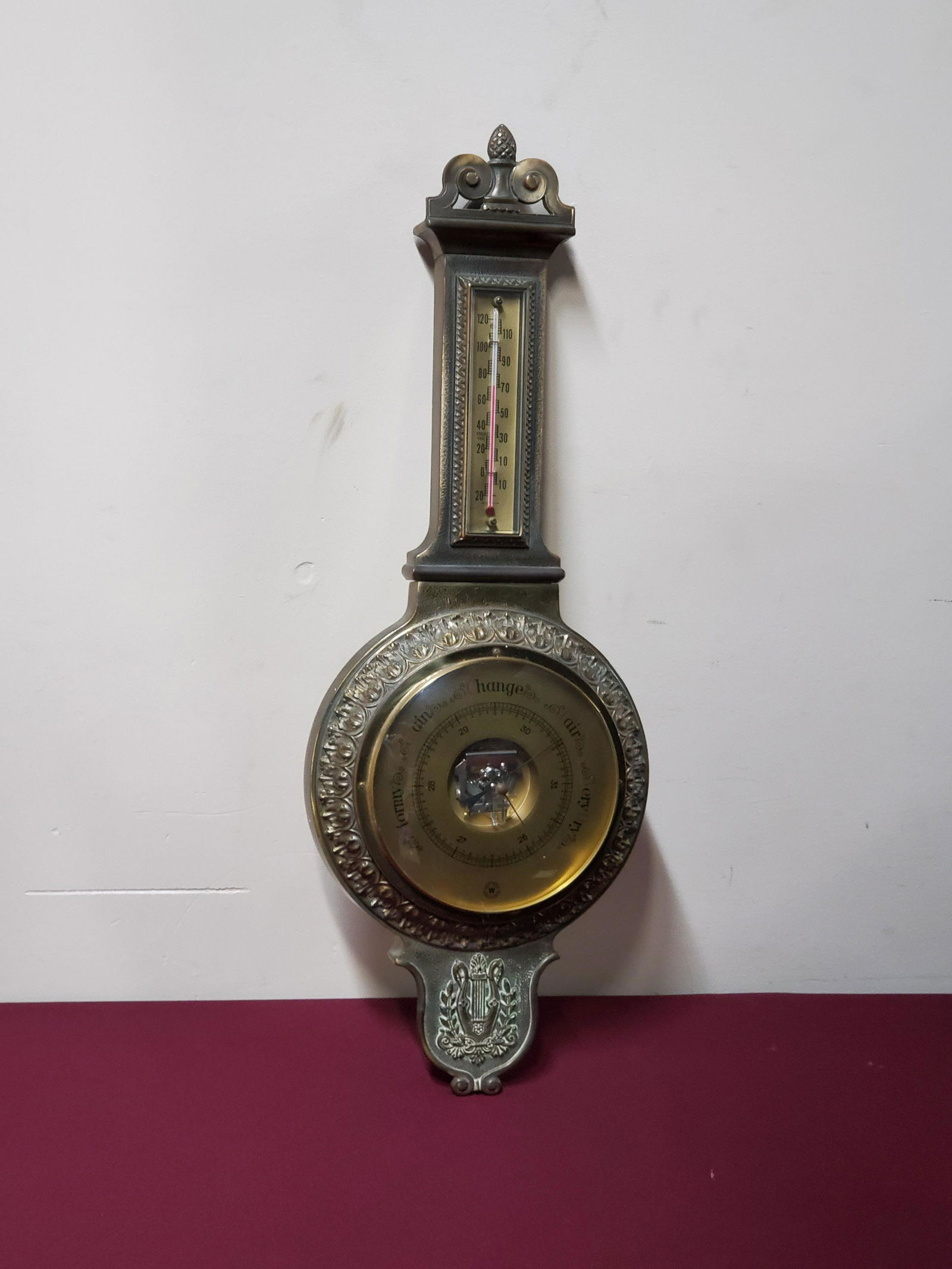 Westwood German Brass Wall Barometer (1 of 6)