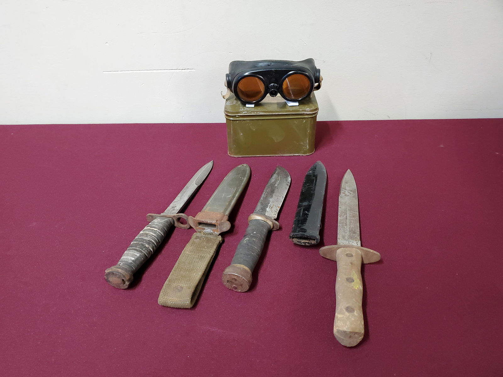 American Optical Goggles and 3 Knives (1 of 10)
