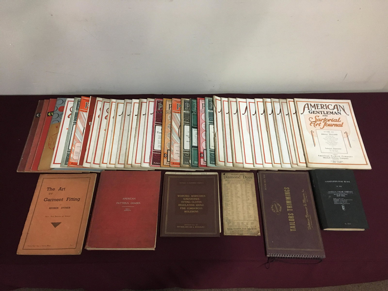 41 Tailor Sample Books (1909-1955): 1950’s custom tailoring books for men and women. Includes fabric swatches and dye color samples.