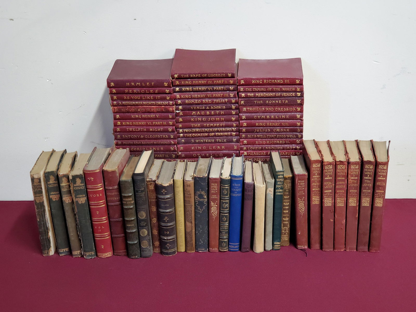 69 Vols. Antique Books incl. Leather Bound (1 of 5)