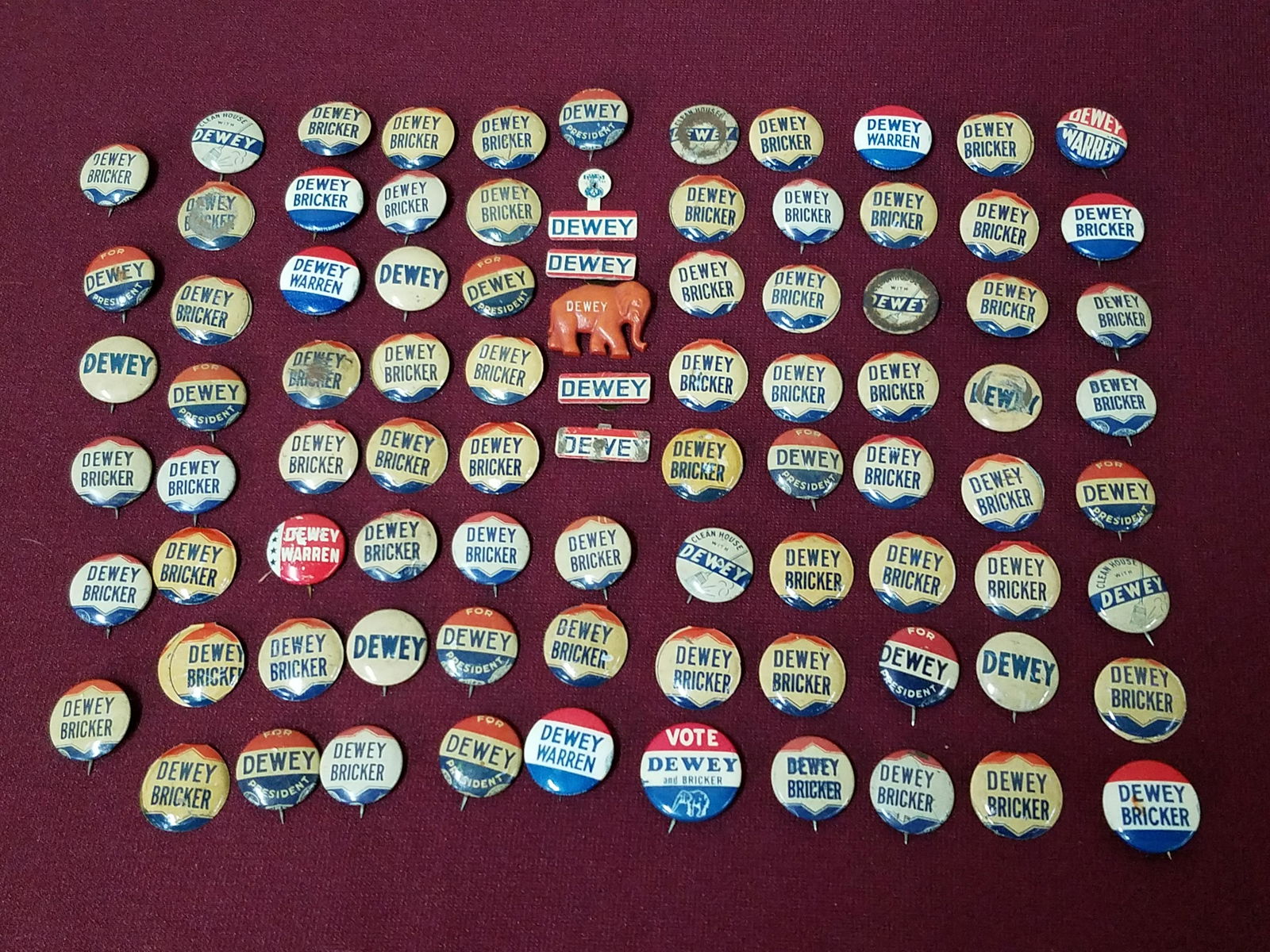 87 Dewey Pin Back Buttons and Bookmarks (1 of 2)