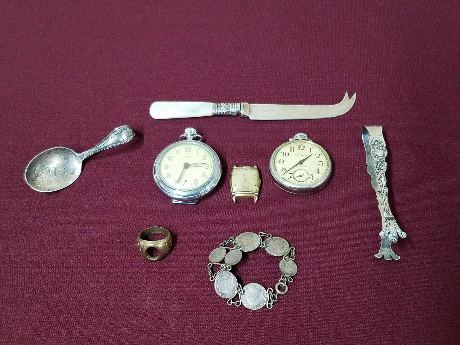 8 Pcs Watches, Jewelry and Silverplate (1 of 8)