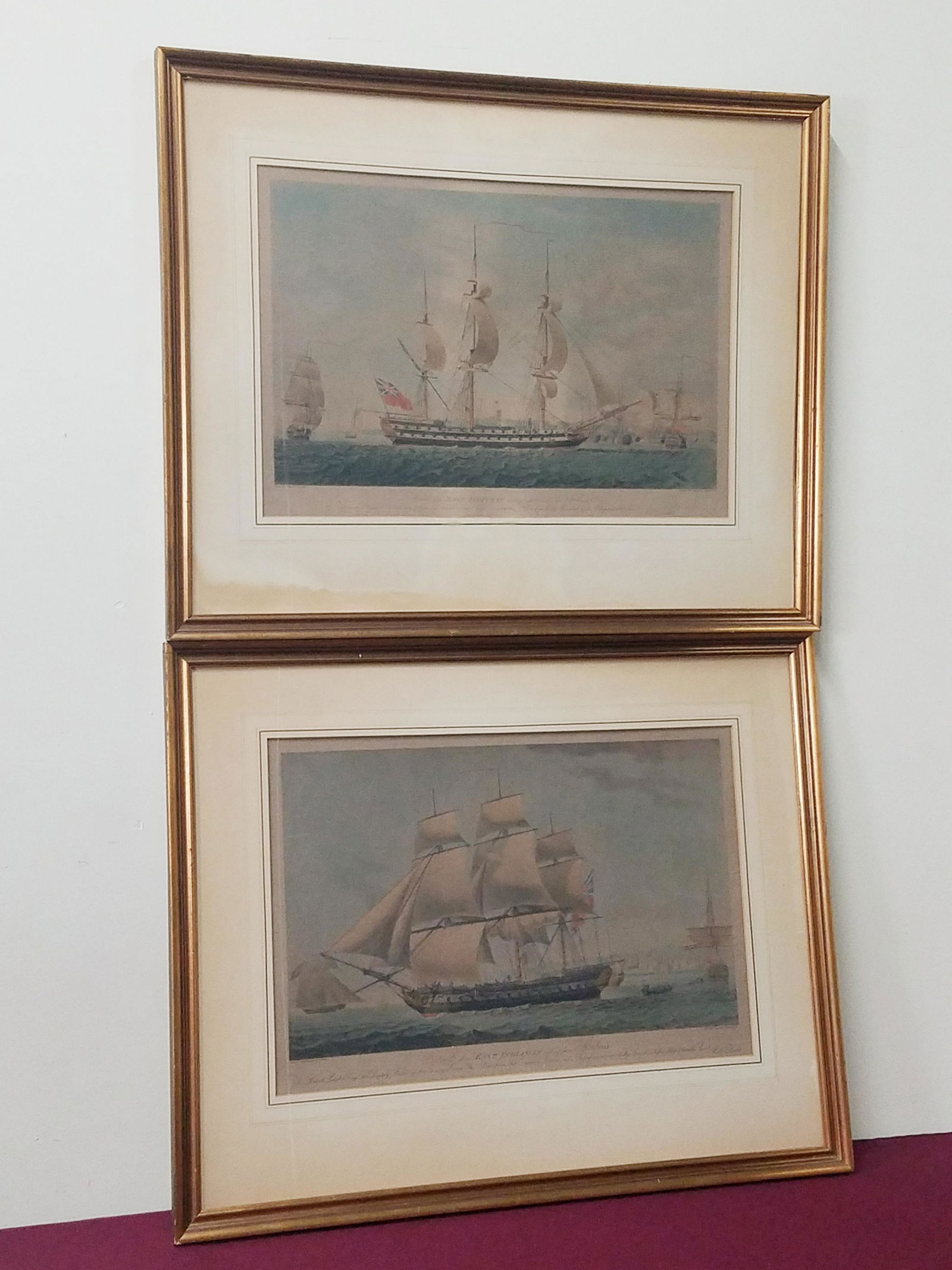 2 Antique East Indiaman Ship Prints (1 of 6)