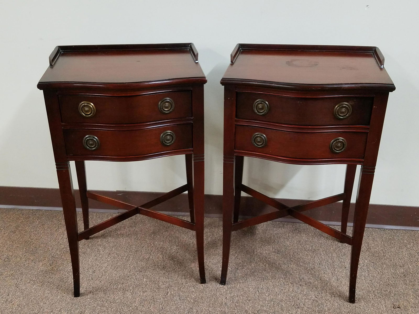 Pr. Side Tables with Drawers (1 of 4)