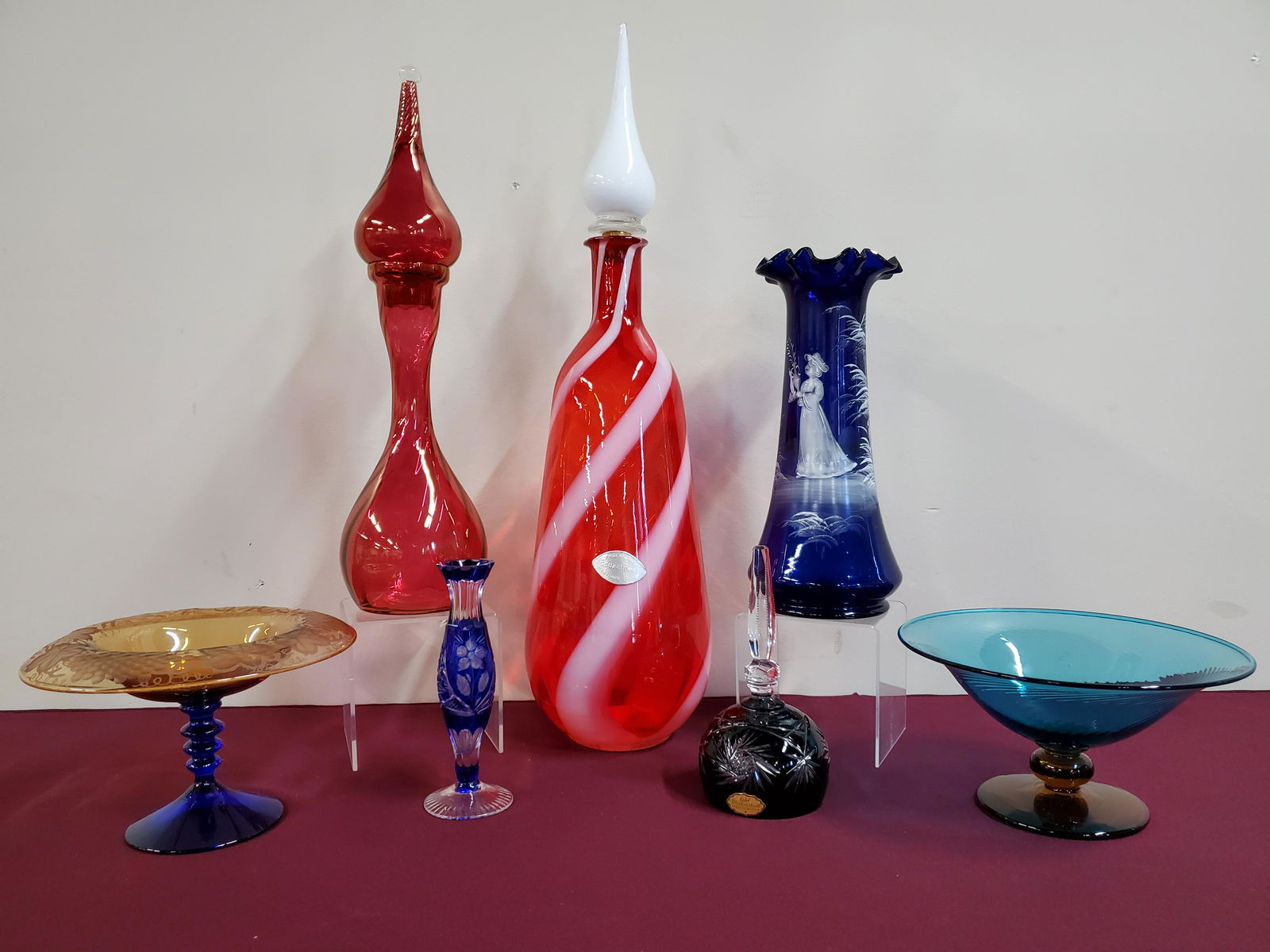 7 Pcs Cut to Clear and Italian Glass (1 of 5)