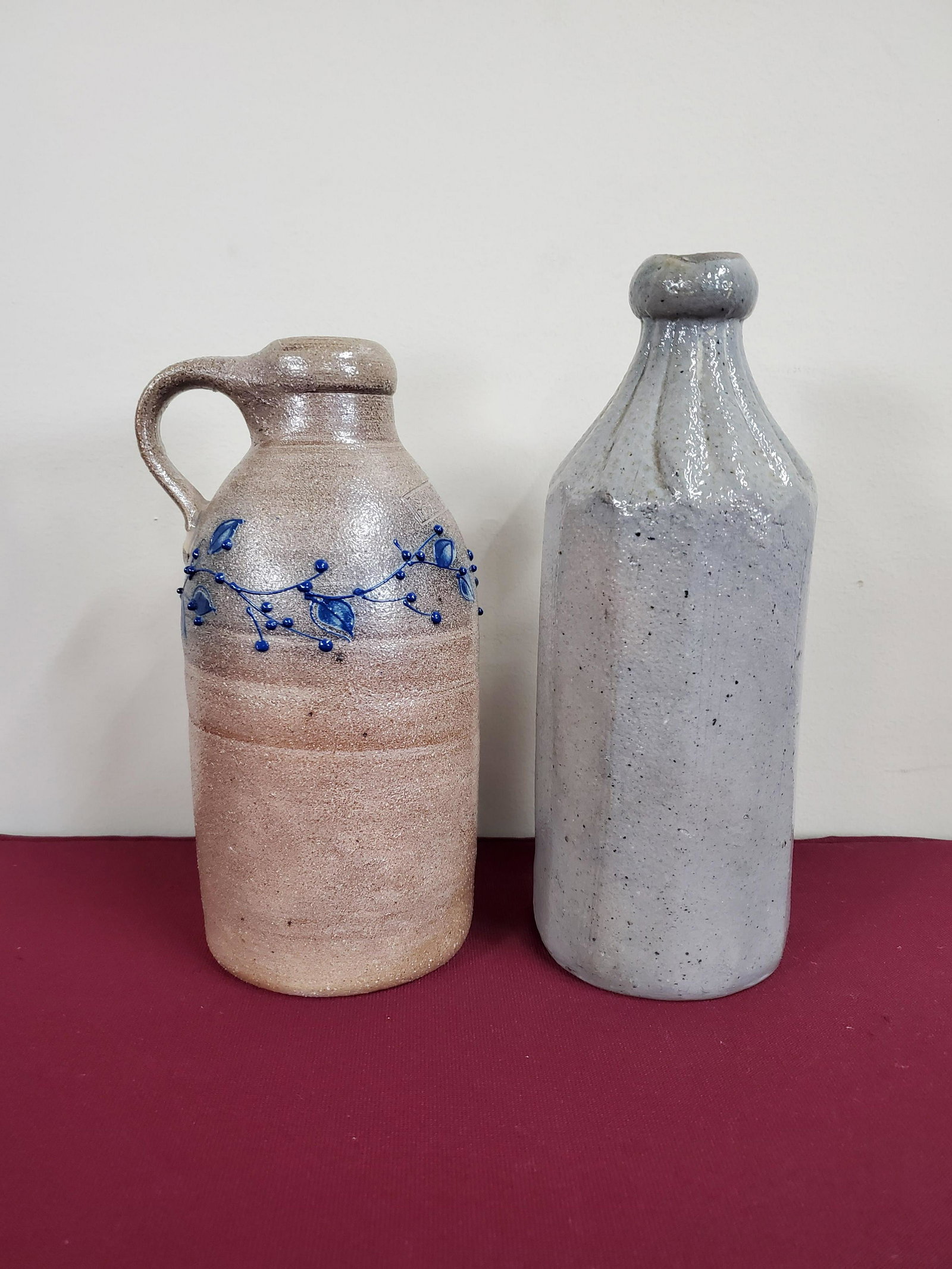 Burr & Water and Salmon Falls Stoneware: 8-1/2" to 9-1/2" high.