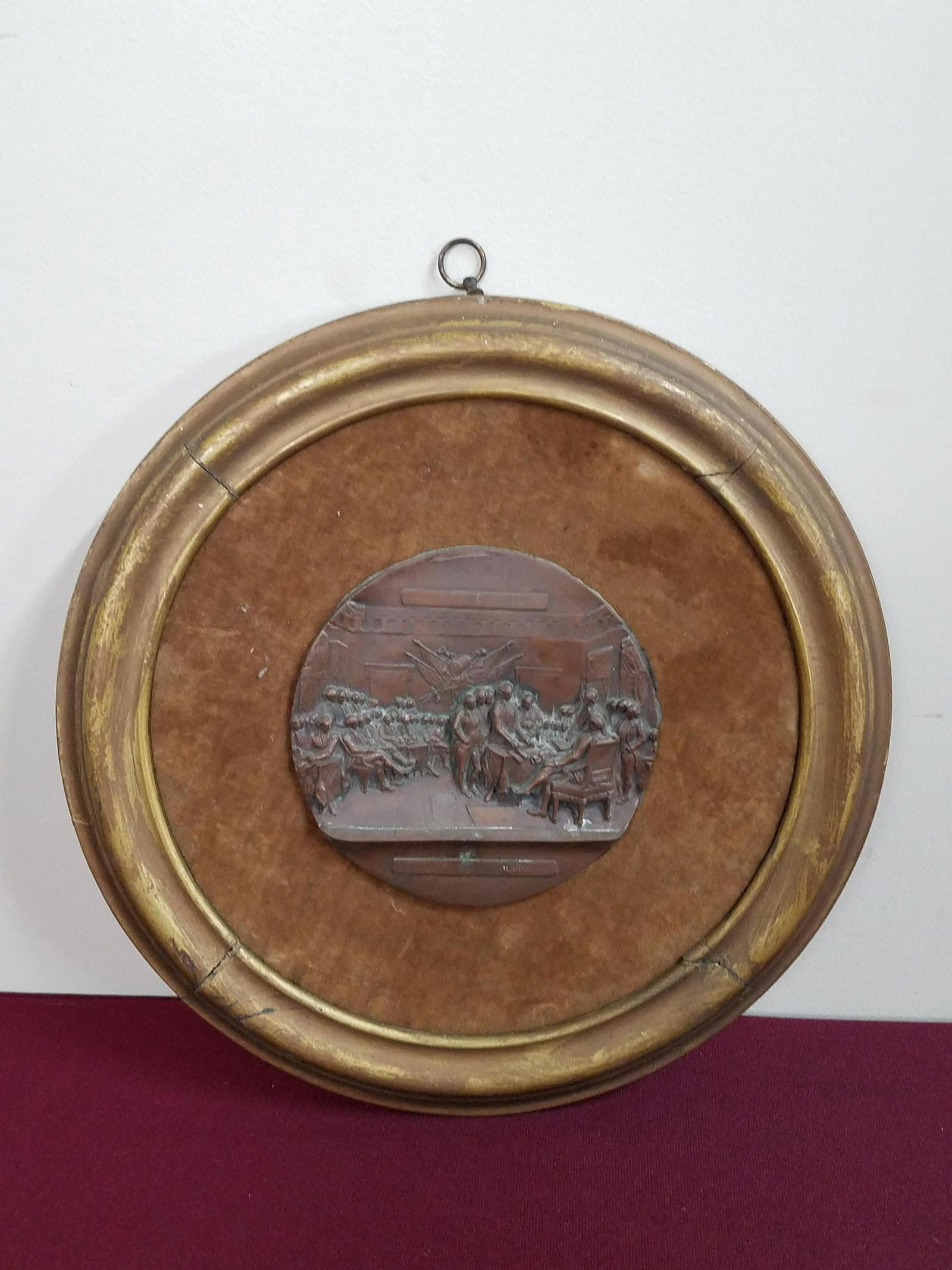 Early Copper Plaque of Congress Framed (1 of 4)