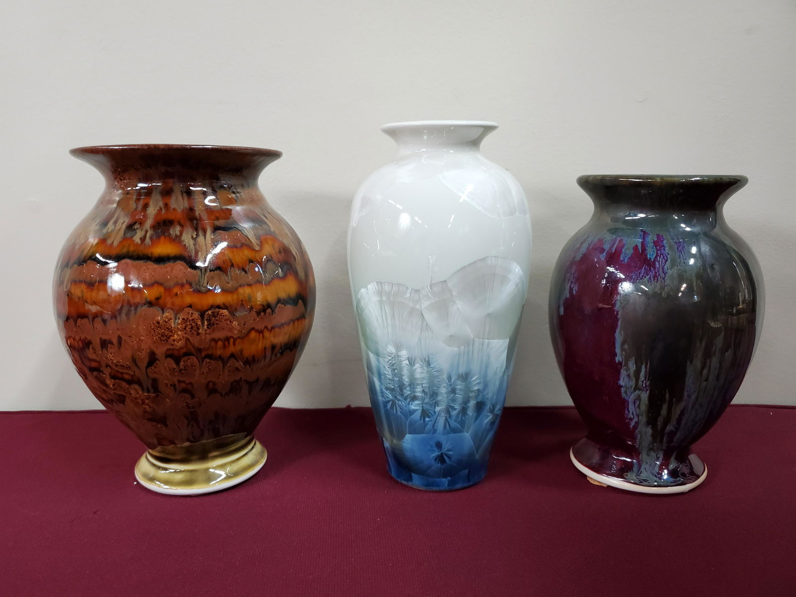 3 Studio Ceramic Vases (1 of 2)