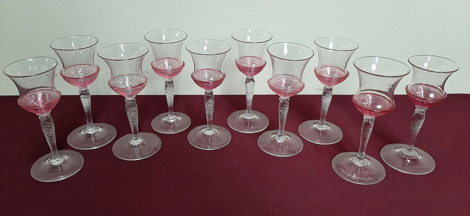 10 Pcs Blown Glass Stemware (1 of 2)