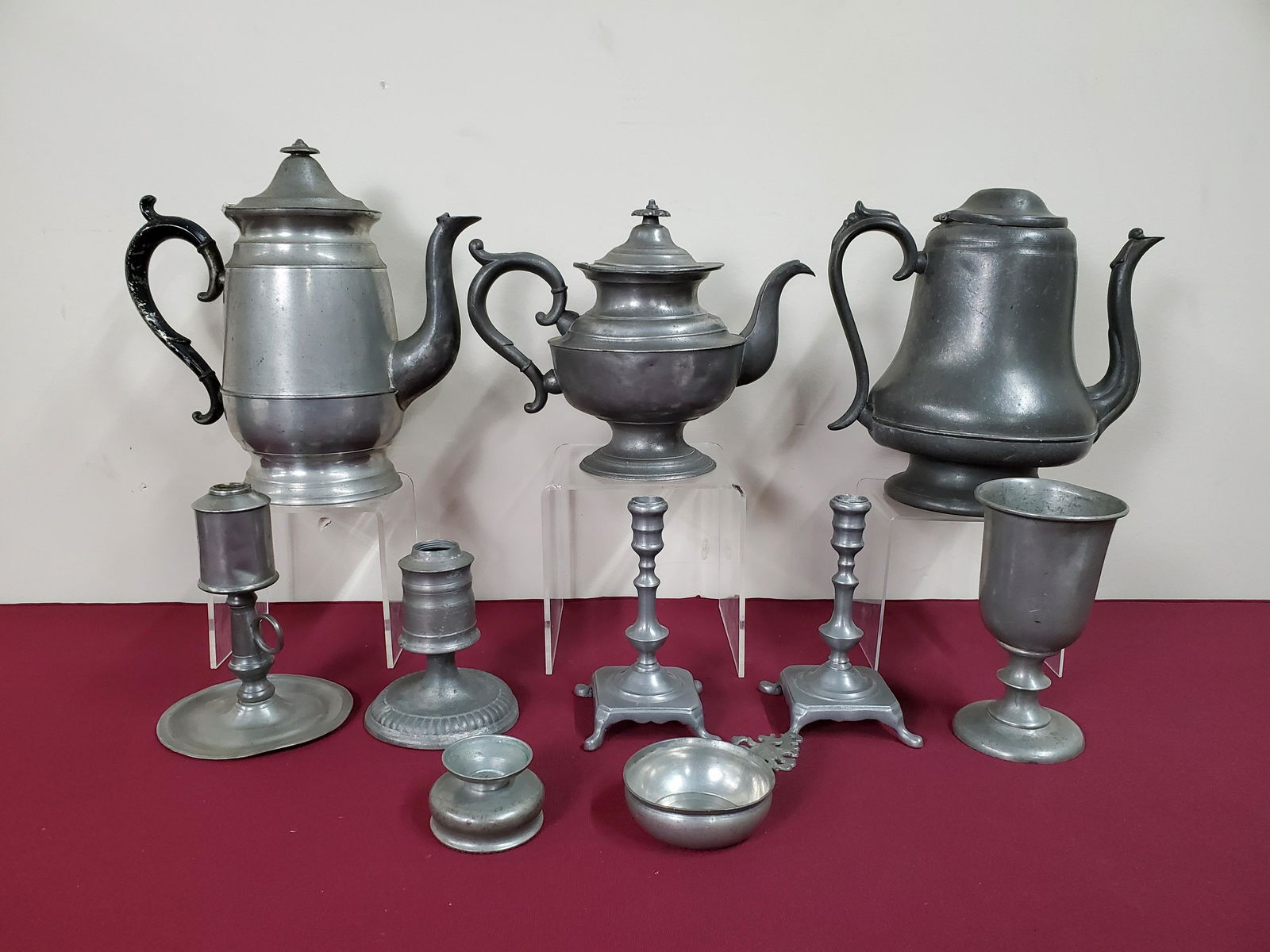 10 Pcs Antique Pewter Collection (1 of 6)