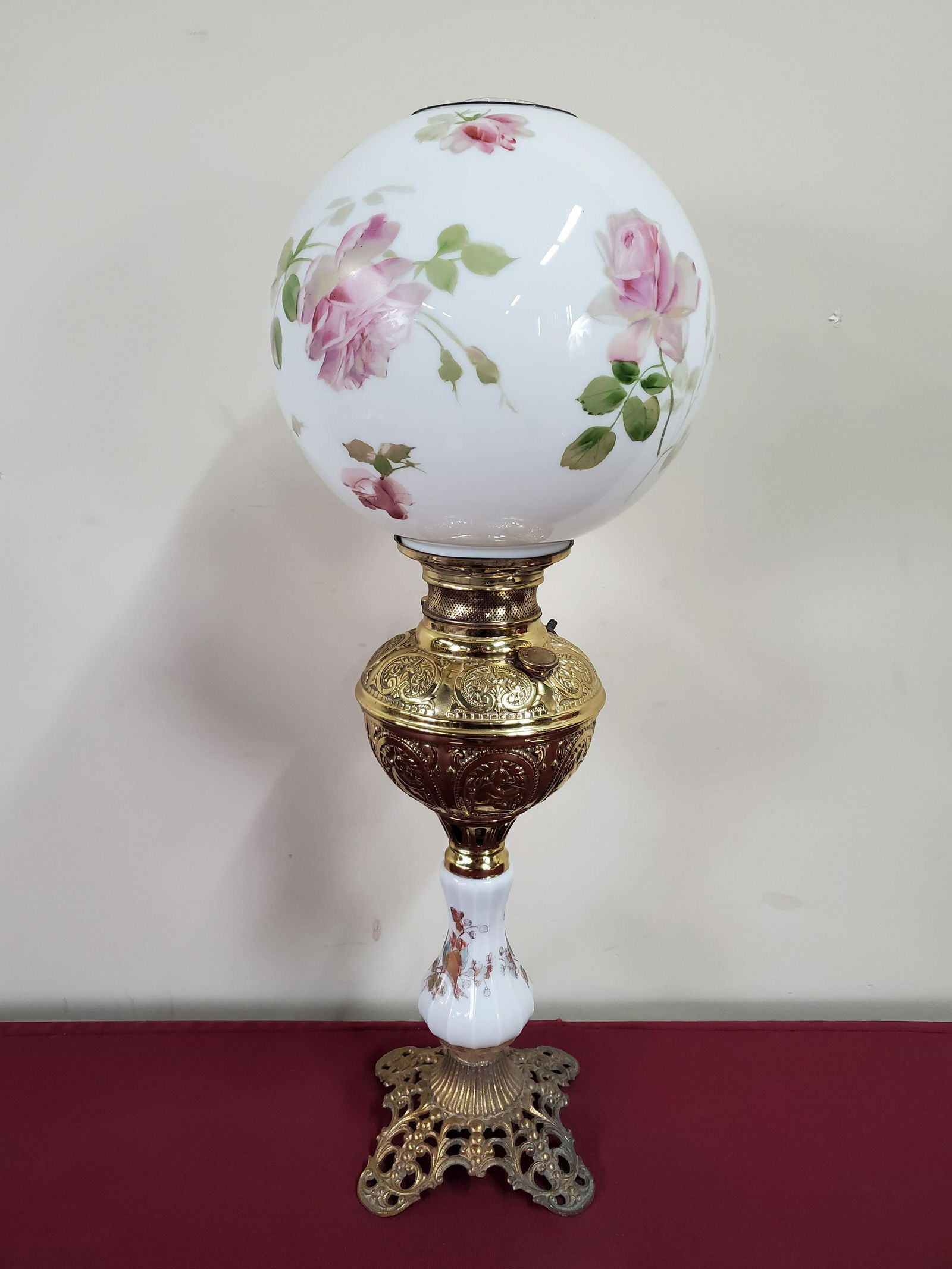 Brass and Glass Oil Lamp (1 of 3)