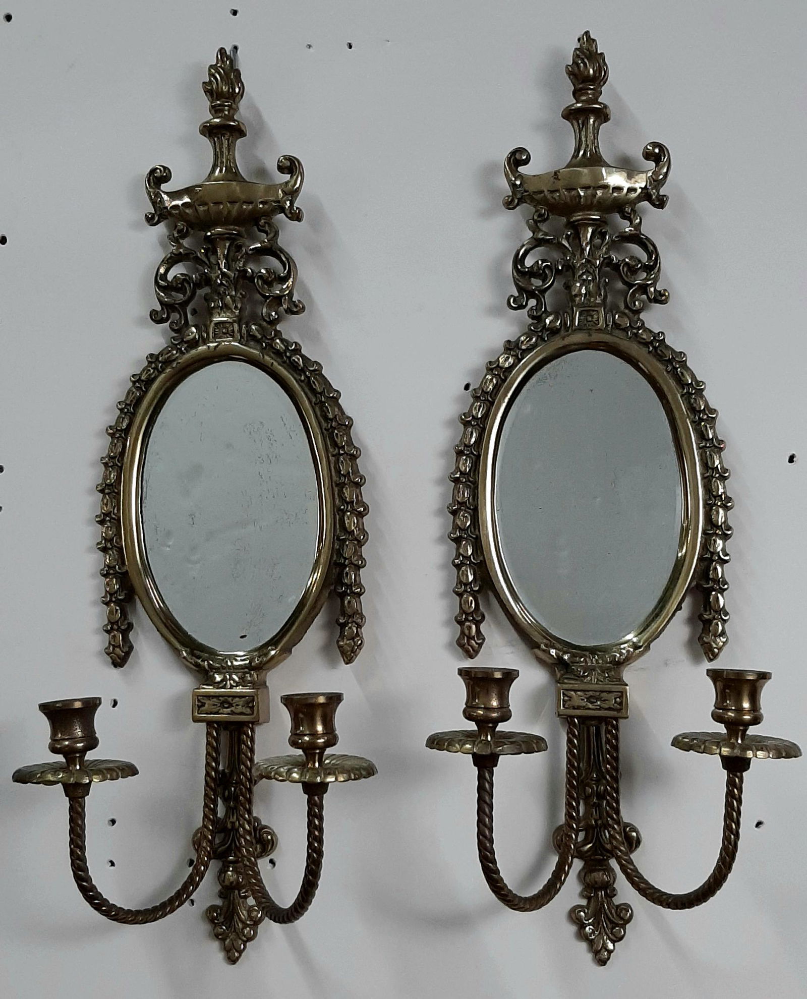 Pr. Brass Candle Sconces (1 of 3)