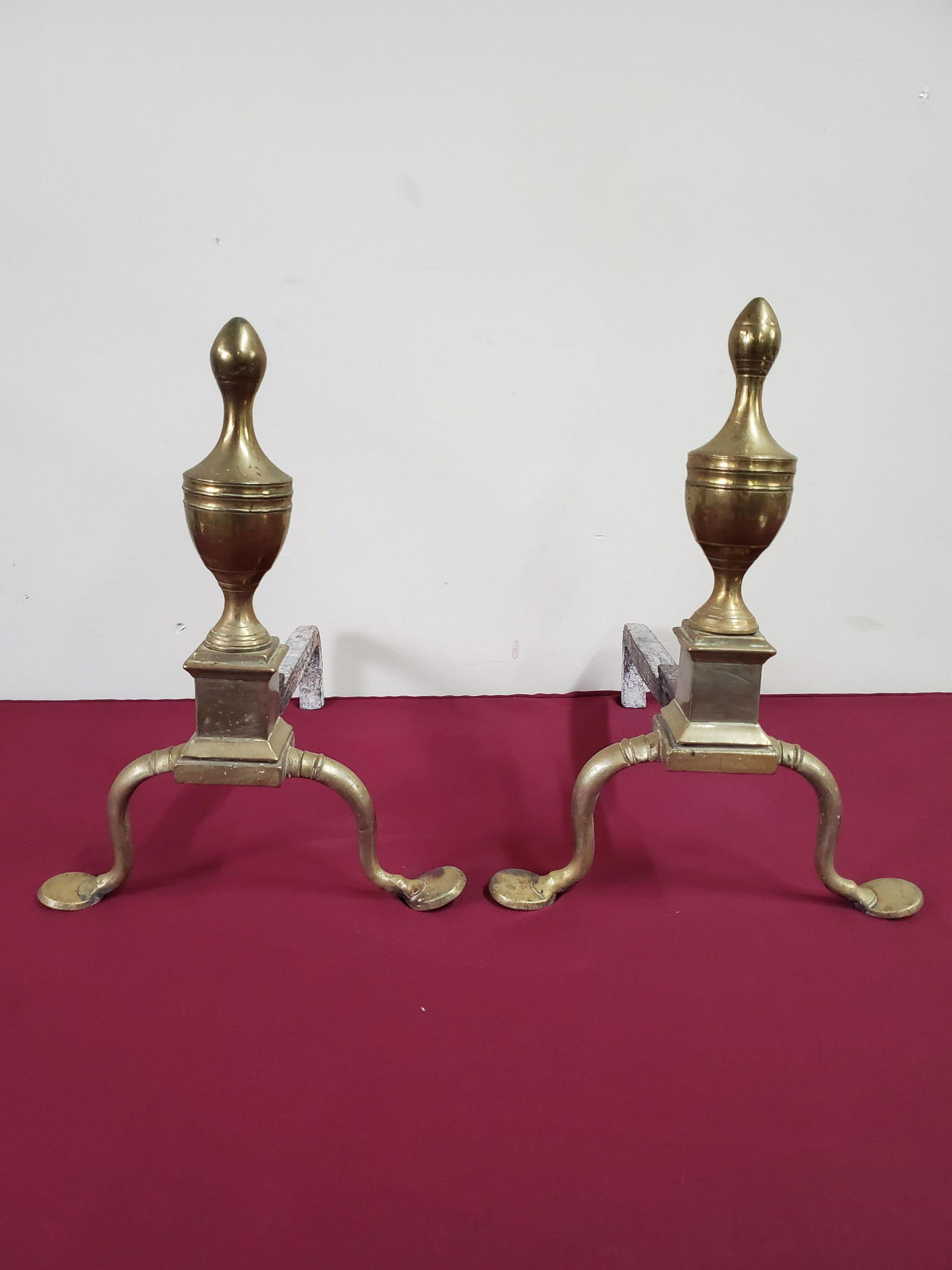 Early Brass Andirons (1 of 2)