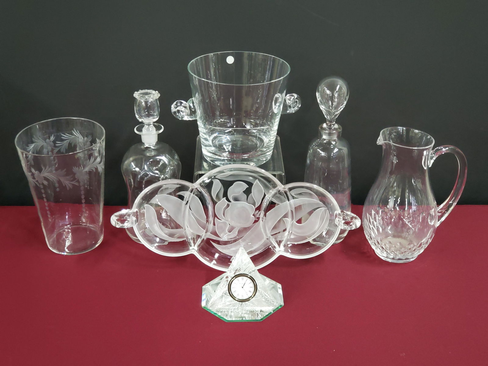 7 Pcs Glass incl. Tiffany and Waterford (1 of 7)