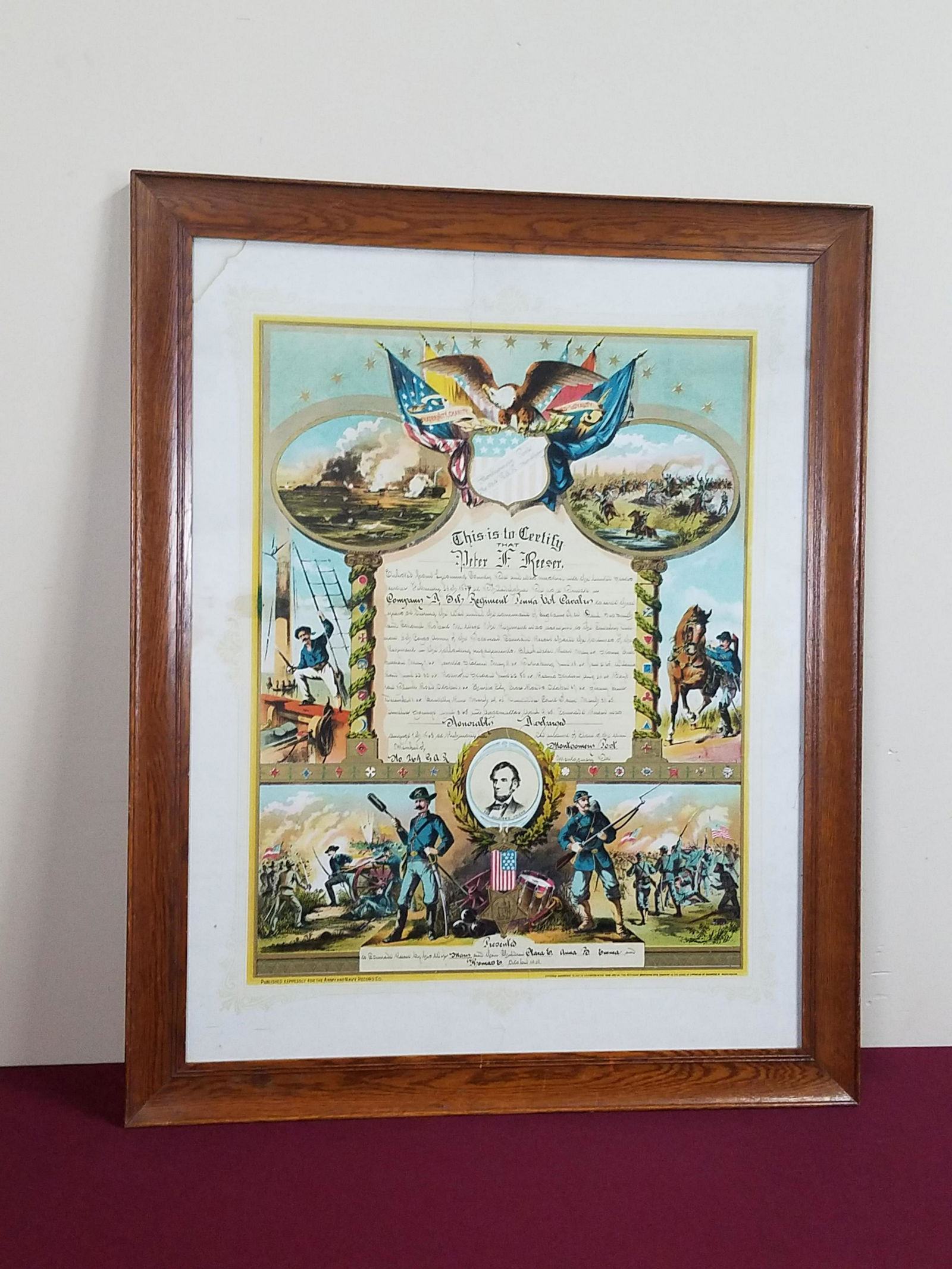 Civil War PA Volunteer Cavalry Civil War Discharge (1 of 4)