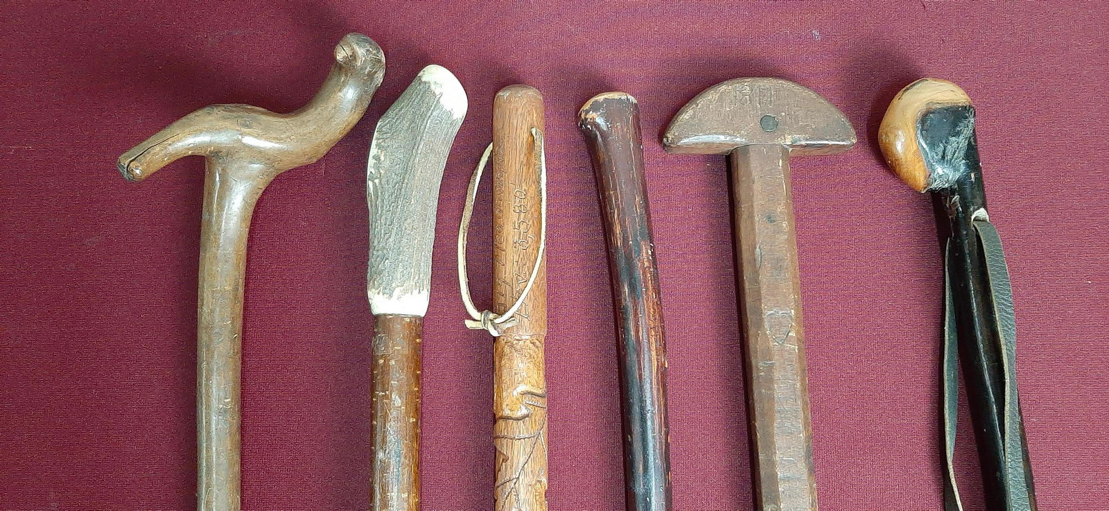 6 Antique Canes Incl. Carved (1 of 3)