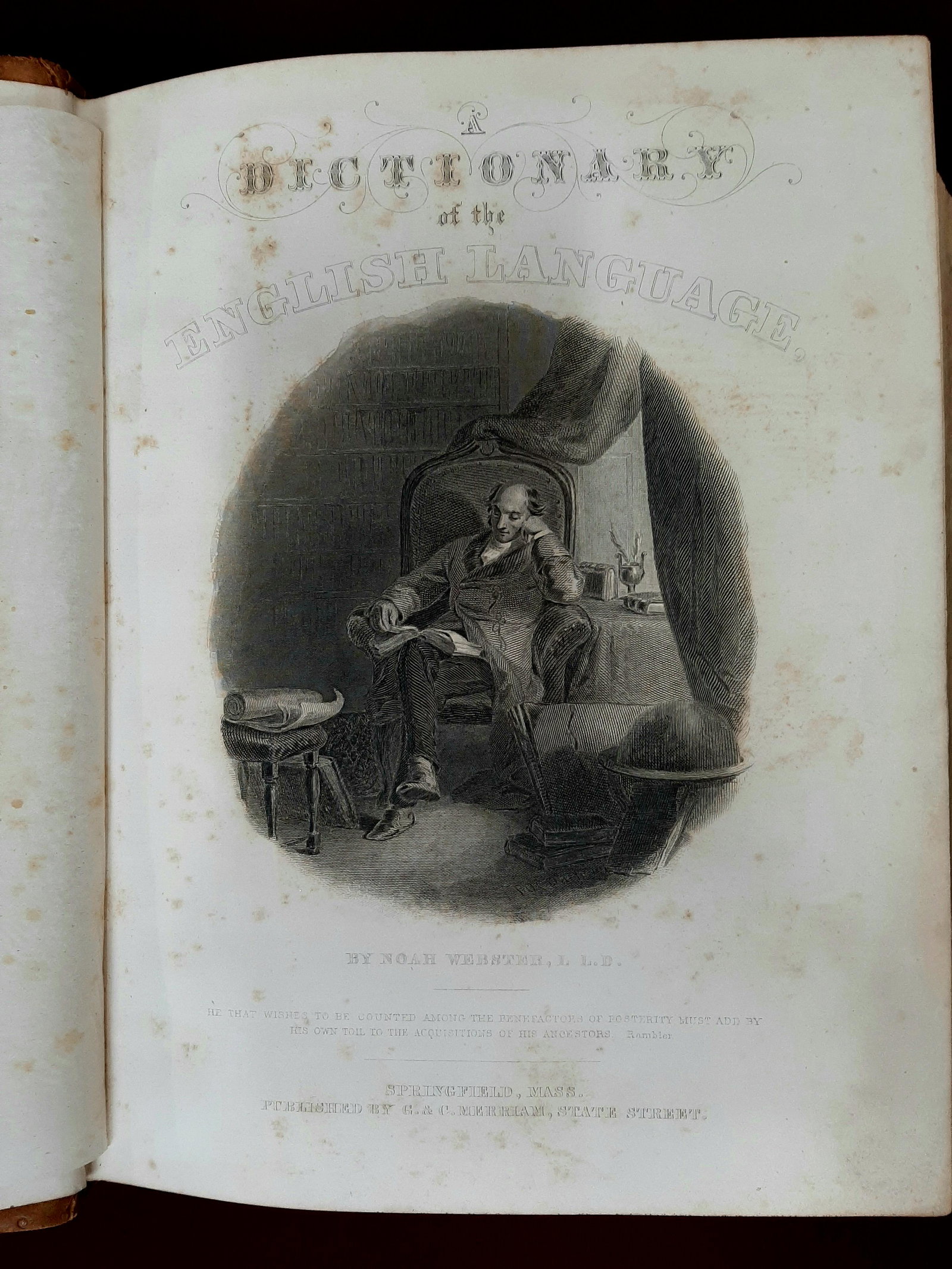 1872 Webster's American Dictionary: Published by G and C Merriam, State Street, Springfield, Mass.