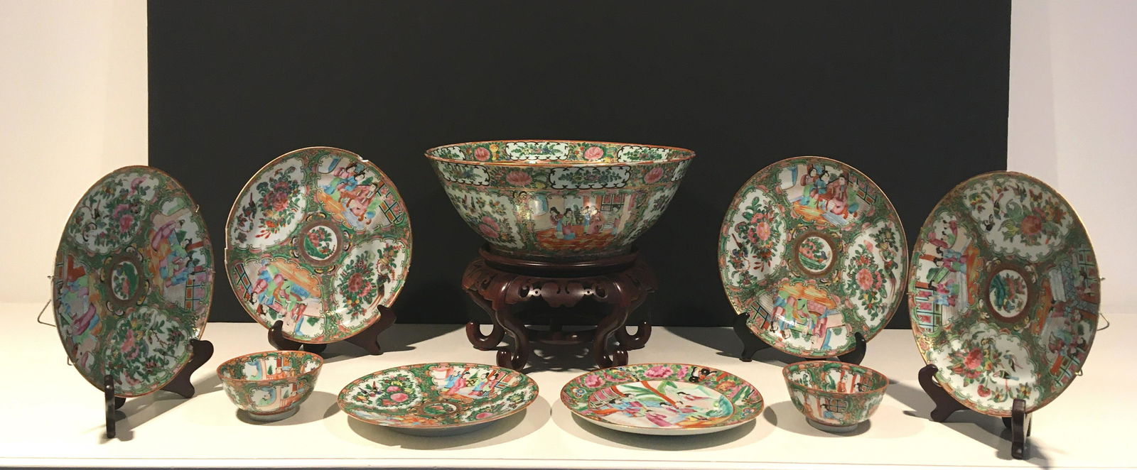 9 Pcs. Rose Medallion Porcelain (1 of 15)