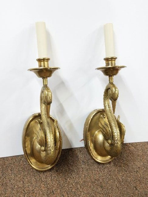 Pair Hanging Figural Wall Sconces (1 of 2)
