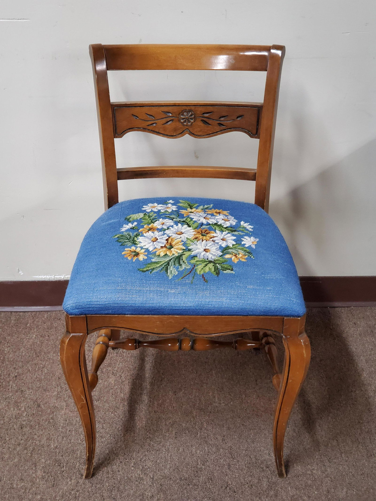 Floral Needlepoint Chair (1 of 4)