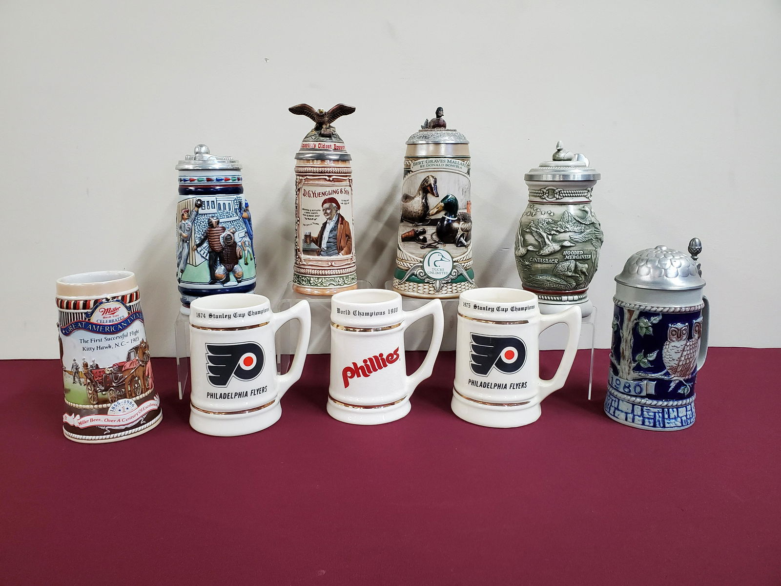 9 Steins and Mugs incl. Gerz: Also includes Goebel. 6-3/4" to 9-3/4" high.