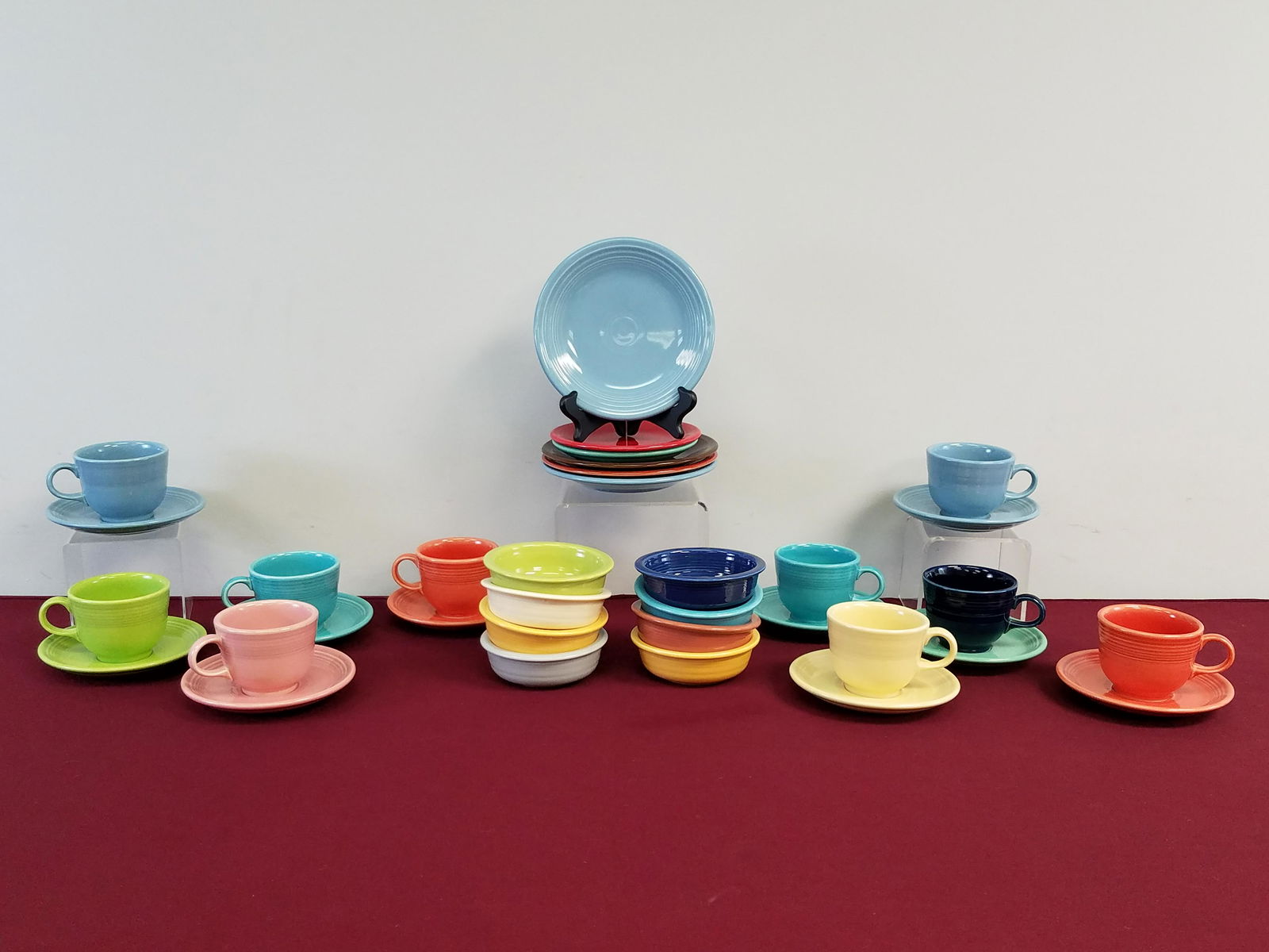 34 Pcs Fiestaware Cups, Saucers and Salad Plates (1 of 4)