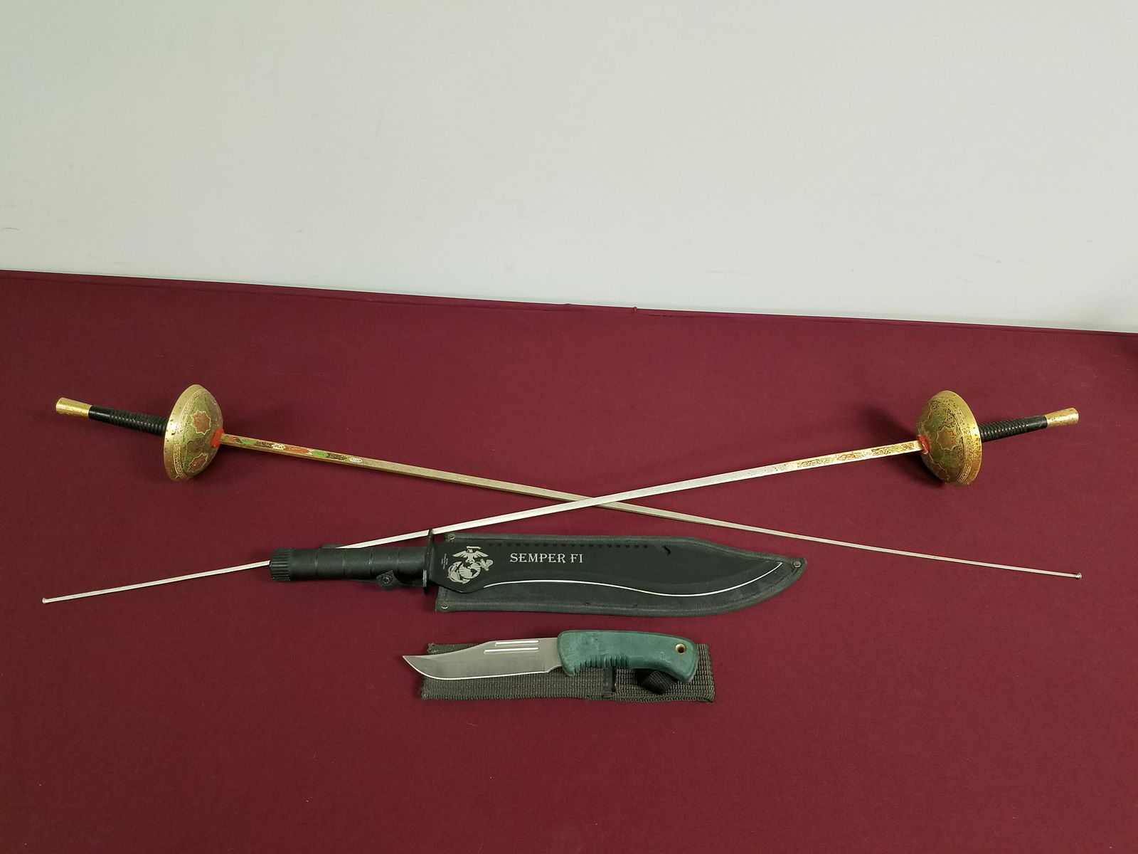 Fencing Swords Semper Fi Knife and Schrade (1 of 4)