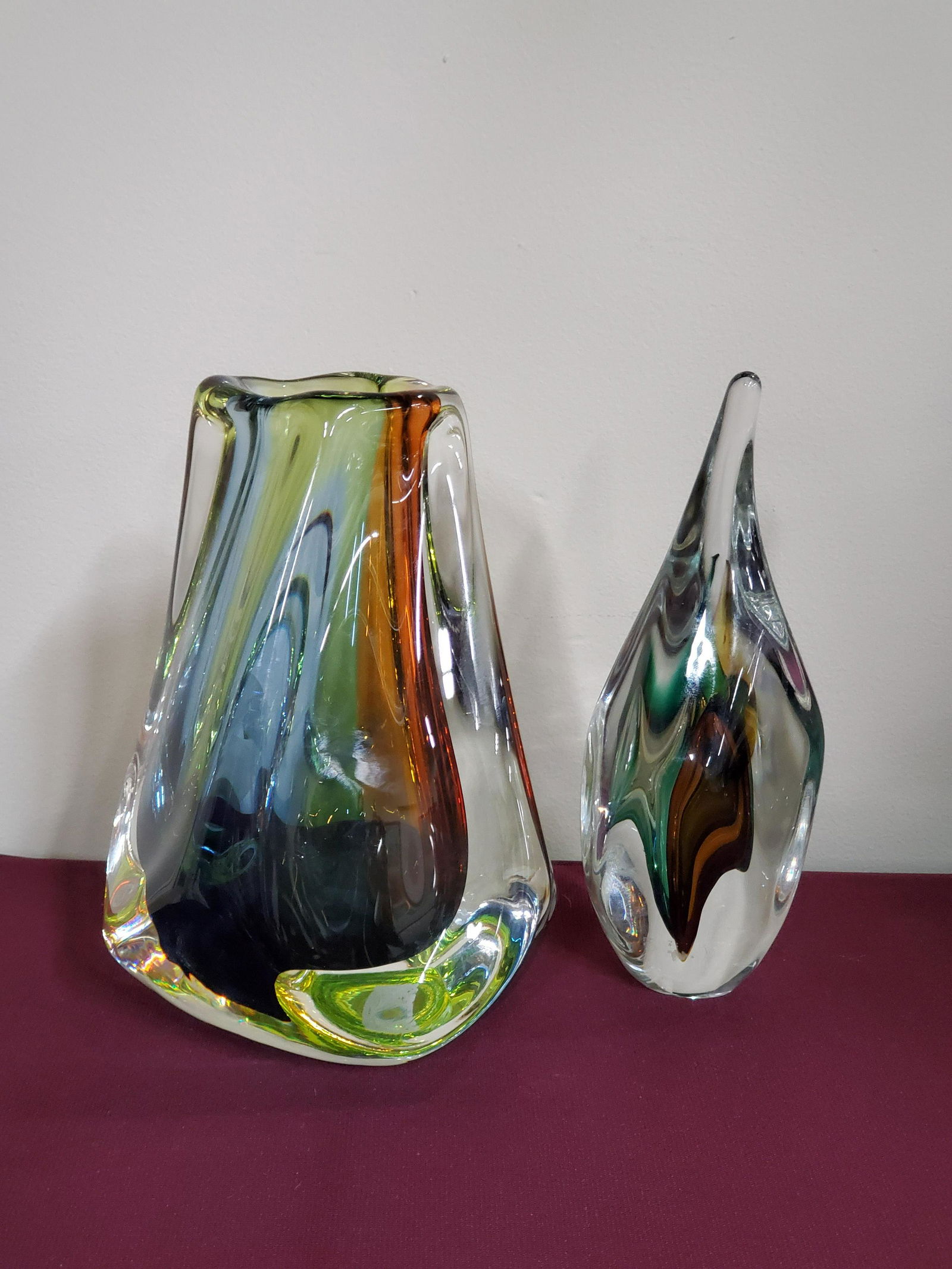 2 Pcs Art Glass incl. Vase (1 of 5)